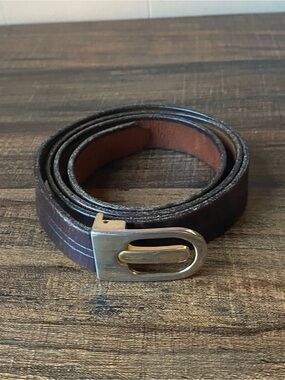 Vintage two toned leather belt, 34”
